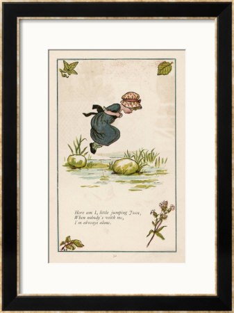 Here Am I Little Jumping Joan When Nobodys With Me I'm All Alone by Kate Greenaway Pricing Limited Edition Print image