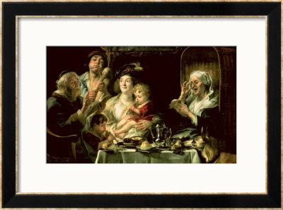 As The Old Sing, So The Young Pipe, 1638 by Jacob Jordaens Pricing Limited Edition Print image