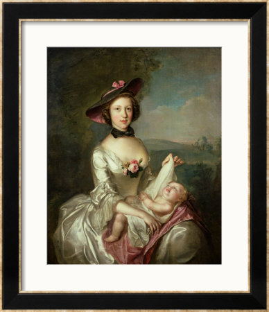 Portrait Of A Lady, Said To Be Elizabeth, Wife Of Robert Boyd Of Castle Law, 1750 by Philippe Mercier Pricing Limited Edition Print image