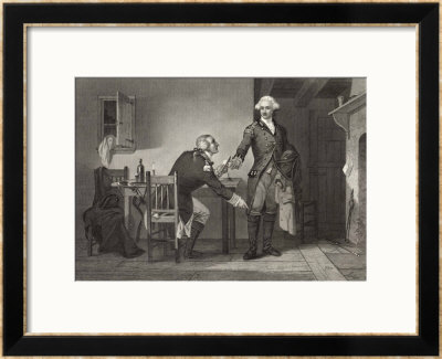 Benedict Arnold Persuades Major Andre To Conceal Papers In His Boot by C.F. Blauvelt Pricing Limited Edition Print image