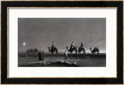 Jesus' Birth Magi Follow Star Across The Desert by R. Brandard Pricing Limited Edition Print image