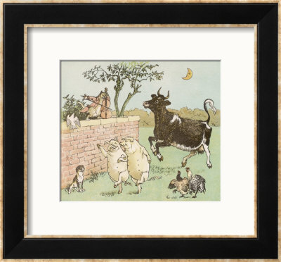 The Cow Jumped Over The Moon by Randolph Caldecott Pricing Limited Edition Print image