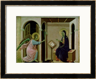 Angel Announcing The Death Of Our Lord To Mary by Duccio Di Buoninsegna Pricing Limited Edition Print image