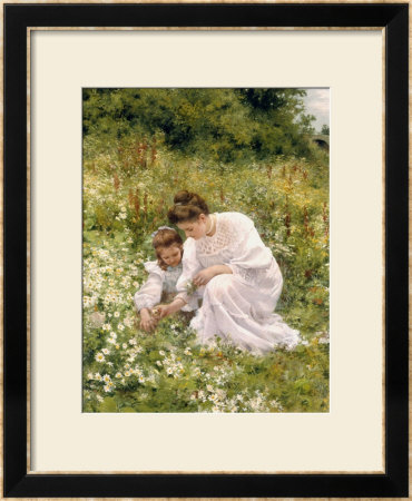 Picking Daisies, 1905 by Hermann Seeger Pricing Limited Edition Print image