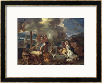 The Sacrifice Of Noah, Circa 1640 by Sebastien Bourdon Pricing Limited Edition Print image