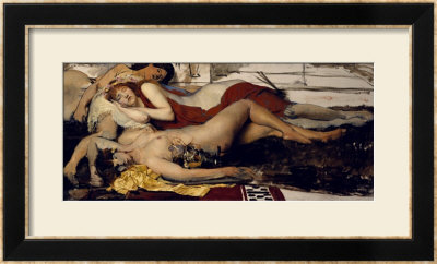 Exhausted Maenides On The Steps Of The Temple Of Amphissa (After The Dance), Circa 1874 by Sir Lawrence Alma-Tadema Pricing Limited Edition Print image