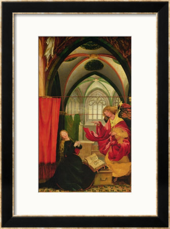 The Annunciation From The Isenheim Altarpiece, Left Hand Wing, Circa 1512-16 by Matthias Grünewald Pricing Limited Edition Print image
