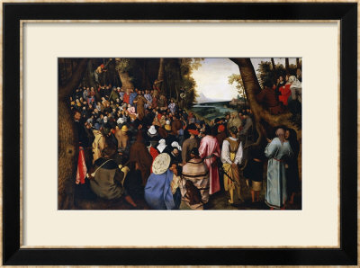 Saint John The Baptist Preaching The Baptism Of Christ Beyond by Pieter Bruegel The Elder Pricing Limited Edition Print image