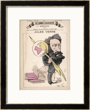Jules Verne French Science Fiction Writer by Andre Gill Pricing Limited Edition Print image