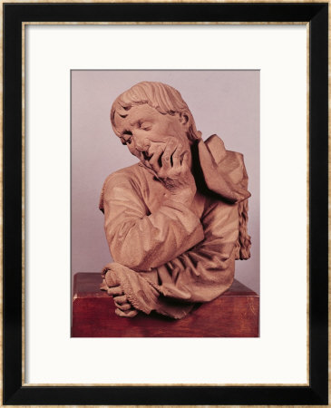Bust Of A Man Leaning On His Elbow Or, Self Portrait, 1467 by Nikolaus Gerhaert Von Leyden Pricing Limited Edition Print image