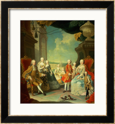 Maria Theresa And Her Husband At The Staircase Leading From The Great Hall Of Schloss Schonbrunn by Martin Van Meytens Pricing Limited Edition Print image