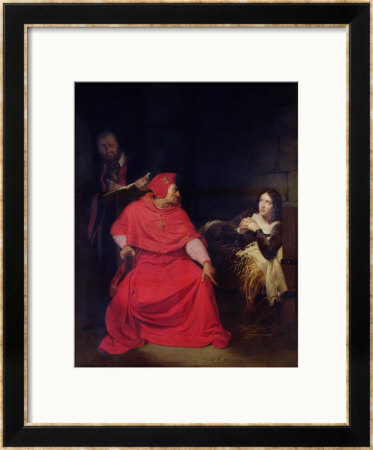 Joan Of Arc (1412-31) And The Cardinal Of Winchester In 1431, 1824 by Hippolyte Delaroche Pricing Limited Edition Print image