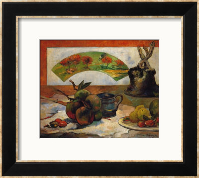 Still-Life With Fruits And Fan, Circa 1888 by Paul Gauguin Pricing Limited Edition Print image