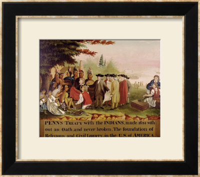Penn's Treaty With The Indians Circa 1840 by Edward Hicks Pricing Limited Edition Print image