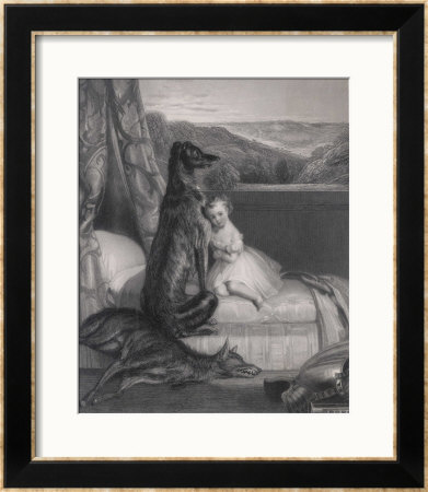 Gelert The Dog Of Prince Llywelyn Kills A Wolf by Mote Pricing Limited Edition Print image
