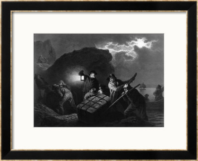 Smugglers On The Eastern Coast Of Sweden, Early 19Th Century by Josef Wilhelm Wallander Pricing Limited Edition Print image