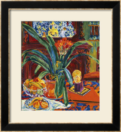 Still Life With A Pot Plant, Fruit And A Small Sculpture, Circa 1920 by Philipp Bauknecht Pricing Limited Edition Print image