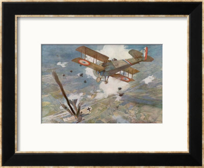 French Spad Shoots Down A German Plane by Francois Flameng Pricing Limited Edition Print image