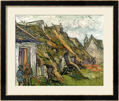 Thatched Cottages In Chaponval, Auvers-Sur-Oise, C.1890 by Vincent Van Gogh Pricing Limited Edition Print image