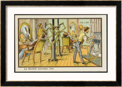 Mechanised Barber-Shop by Jean Marc Cote Pricing Limited Edition Print image