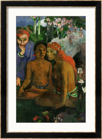Contes Barbares; Two Young Tahitian Women And A Fairytale-Devil by Paul Gauguin Pricing Limited Edition Print image