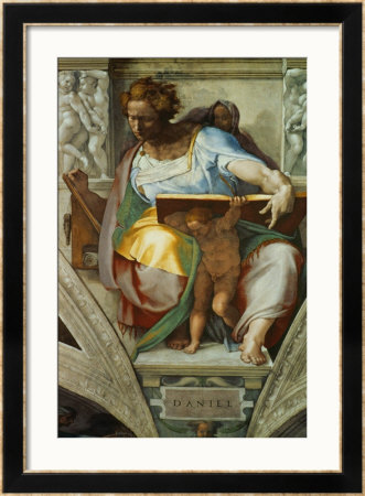 The Sistine Chapel; Ceiling Frescos After Restoration, The Prophet Daniel by Michelangelo Buonarroti Pricing Limited Edition Print image