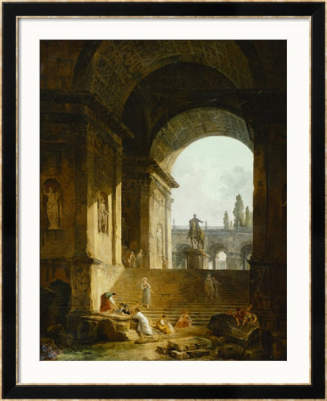 A Picturesque View Of The Capitol In Rome by Hubert Robert Pricing Limited Edition Print image