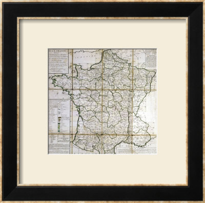 Map Of France Divided Into Provinces by Cesar Francois Cassini De Thury Pricing Limited Edition Print image