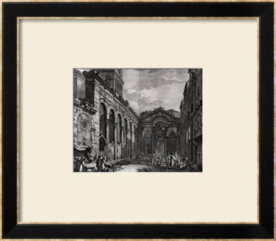 View Of The Peristyle Of The Palace Of Diocletian (245-313), Roman Emperor 284-305, At Split by Robert Adam Pricing Limited Edition Print image