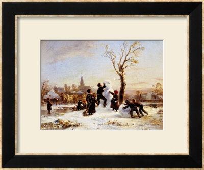 The Village Snowman by Wilhelm Alexander Meyerheim Pricing Limited Edition Print image