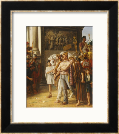 Caratacus Being Paraded By The Emperor Claudius, Ad 50 by Thomas Davidson Pricing Limited Edition Print image