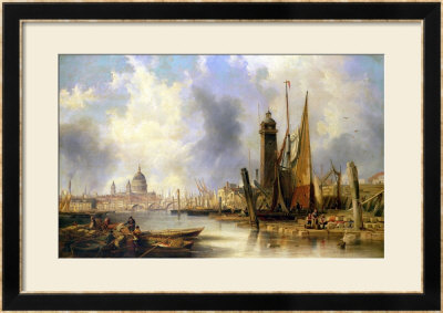 View Of London With St. Paul's by John Wilson Carmichael Pricing Limited Edition Print image