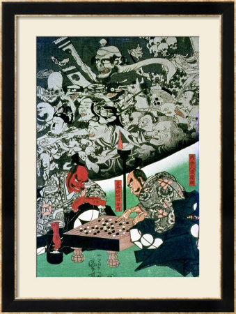 The Earth Spider Making Magic In The Palace Of Raiko by Kuniyoshi Pricing Limited Edition Print image