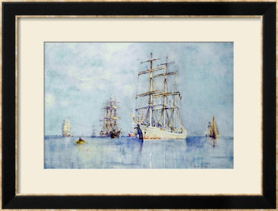 Moored Clippers, 1914 by Henry Scott Tuke Pricing Limited Edition Print image