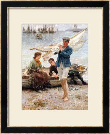 Return From Fishing, 1907 by Henry Scott Tuke Pricing Limited Edition Print image