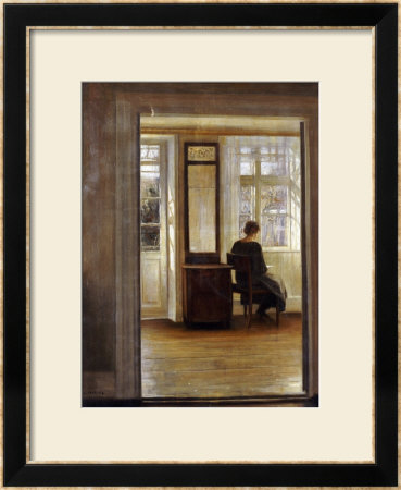A Lady In An Interior by Carl Holsoe Pricing Limited Edition Print image