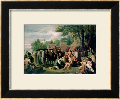 William Penn's Treaty With The Indians In November 1683, Painted 1771-72 by Benjamin West Pricing Limited Edition Print image