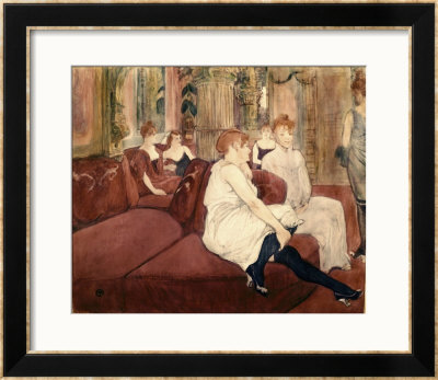 In The Salon At The Rue Des Moulins by Henri De Toulouse-Lautrec Pricing Limited Edition Print image