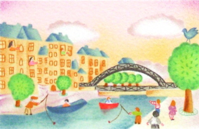 Paris, Le Canal St Martin by Valerie Hermant Pricing Limited Edition Print image