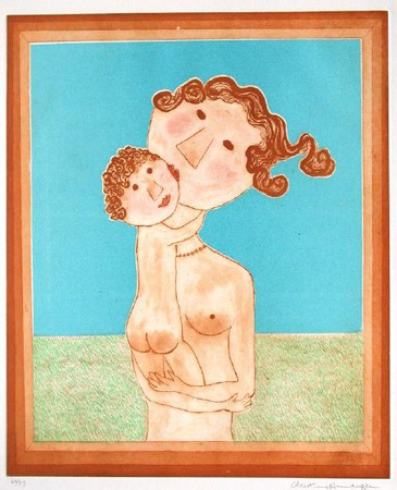 Femme Et Enfant by Christine Amarger Pricing Limited Edition Print image