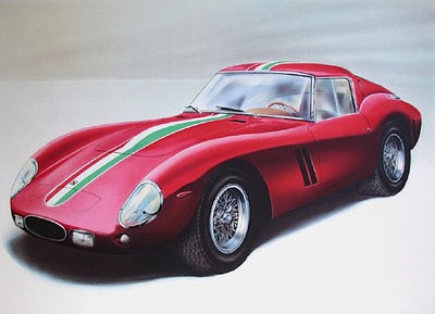 Ferrari 250 Gto - 3 by Jean Hirlimann Pricing Limited Edition Print image