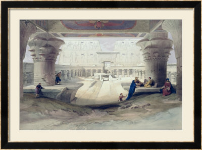 View From Under The Portico Of Temple Of Edfou, Upper Egypt by David Roberts Pricing Limited Edition Print image