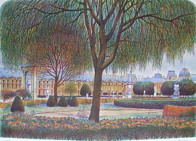 Paris, Jardin Des Tuileries by Rolf Rafflewski Pricing Limited Edition Print image