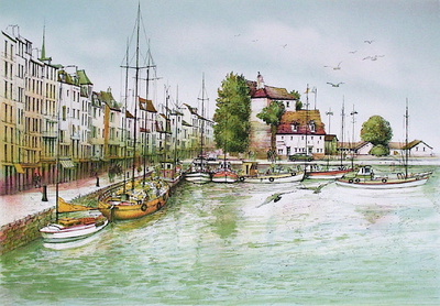 Honfleur, Le Bassin by Rolf Rafflewski Pricing Limited Edition Print image