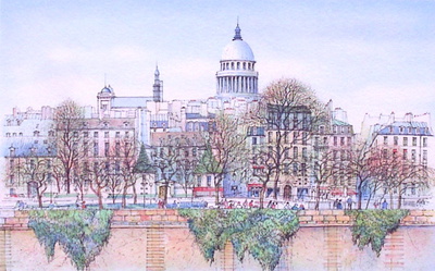 Paris, La Seine Et Le Pantheon by Rolf Rafflewski Pricing Limited Edition Print image