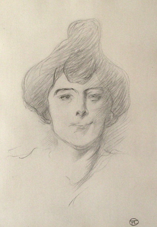 Dessins : Tête De Femme De Face by Henri De Toulouse-Lautrec Pricing Limited Edition Print image