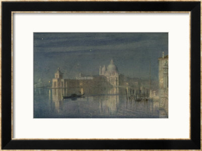Santa Maria Della Salute, Venice, Moonlight, 1863 by Edward John Poynter Pricing Limited Edition Print image