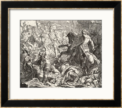 The Emperor Otto 1 Defeats The Hungarian Magyars At The Lechfeld by Sachse Pricing Limited Edition Print image