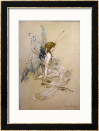 The Fairies Came Flying In At The Window And Brought Her Such A Pretty Pair Of Wings by Warwick Goble Pricing Limited Edition Print image