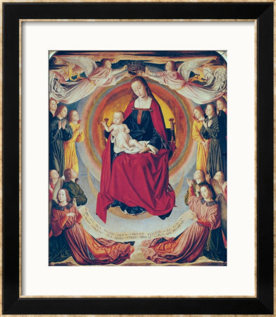 Coronation Of The Virgin, Centre Panel From The Bourbon Altarpiece, Circa 1498 by Master Of Moulins Pricing Limited Edition Print image